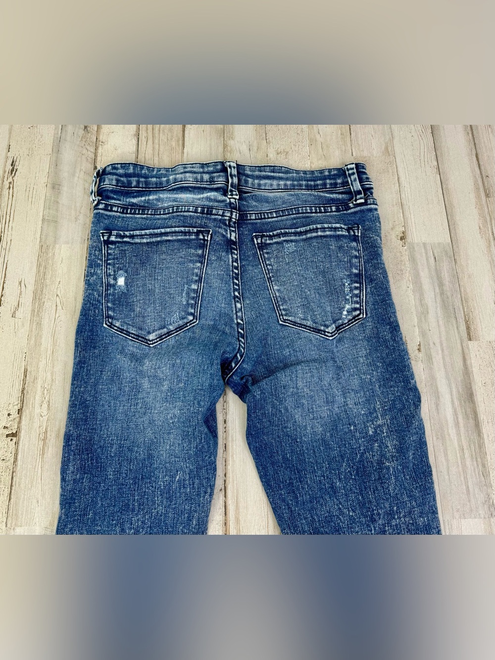 Vervet Blue Skinny Jeans 27 (28x27) High Rise distressed - Picture 11 of 12